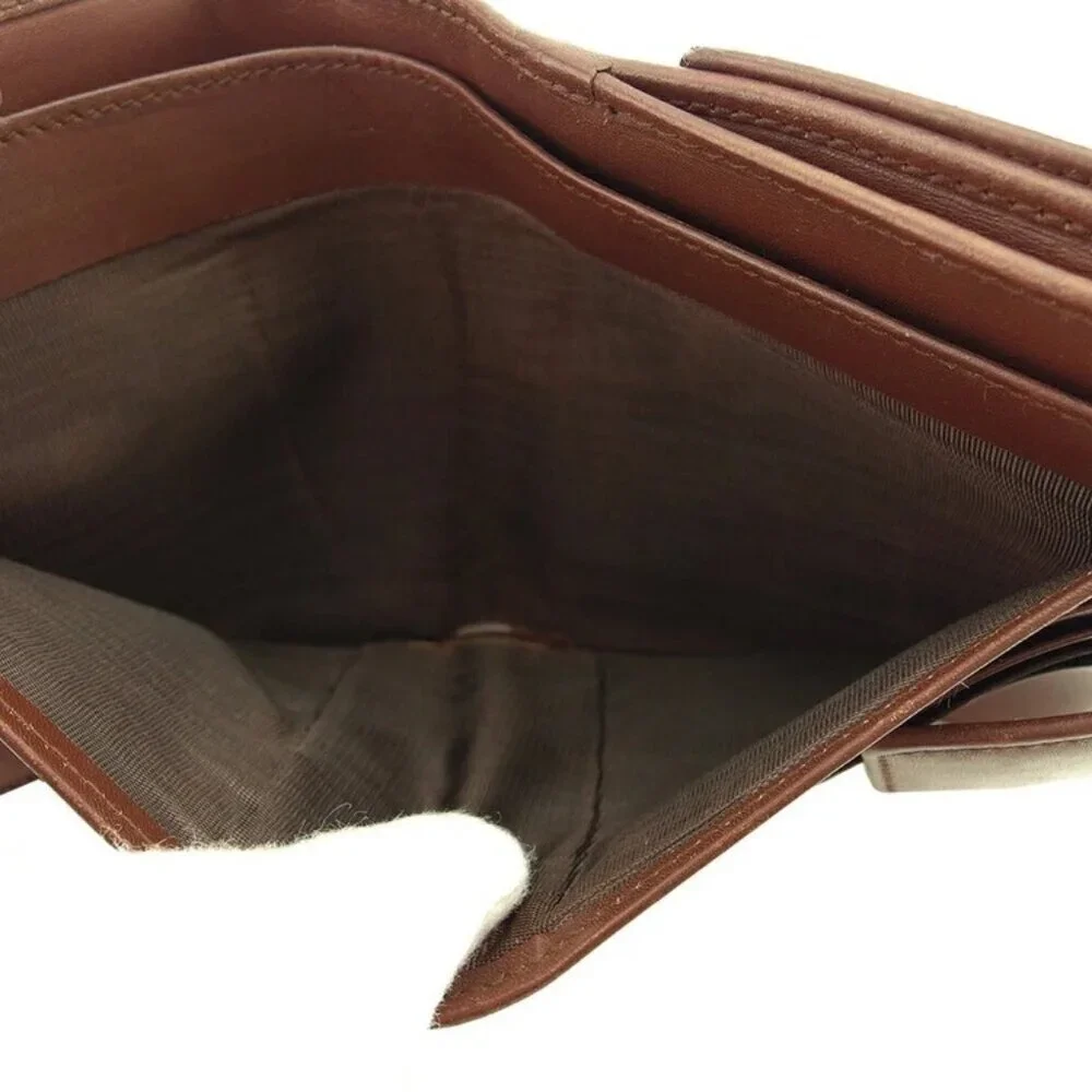 GUCCI Bifold Wallet Beige Brown Silver Women Authentic secondhand - Picture 7 of 9